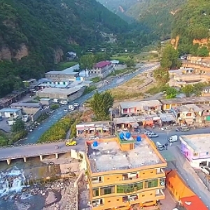 Helicopter shot of abbottabad